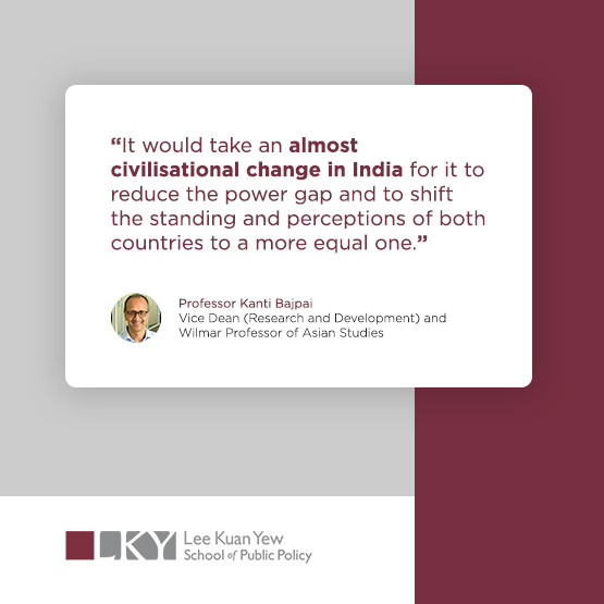 Professor Kanti Bajpai discussing India’s need for transformational change to narrow its power gap with China.