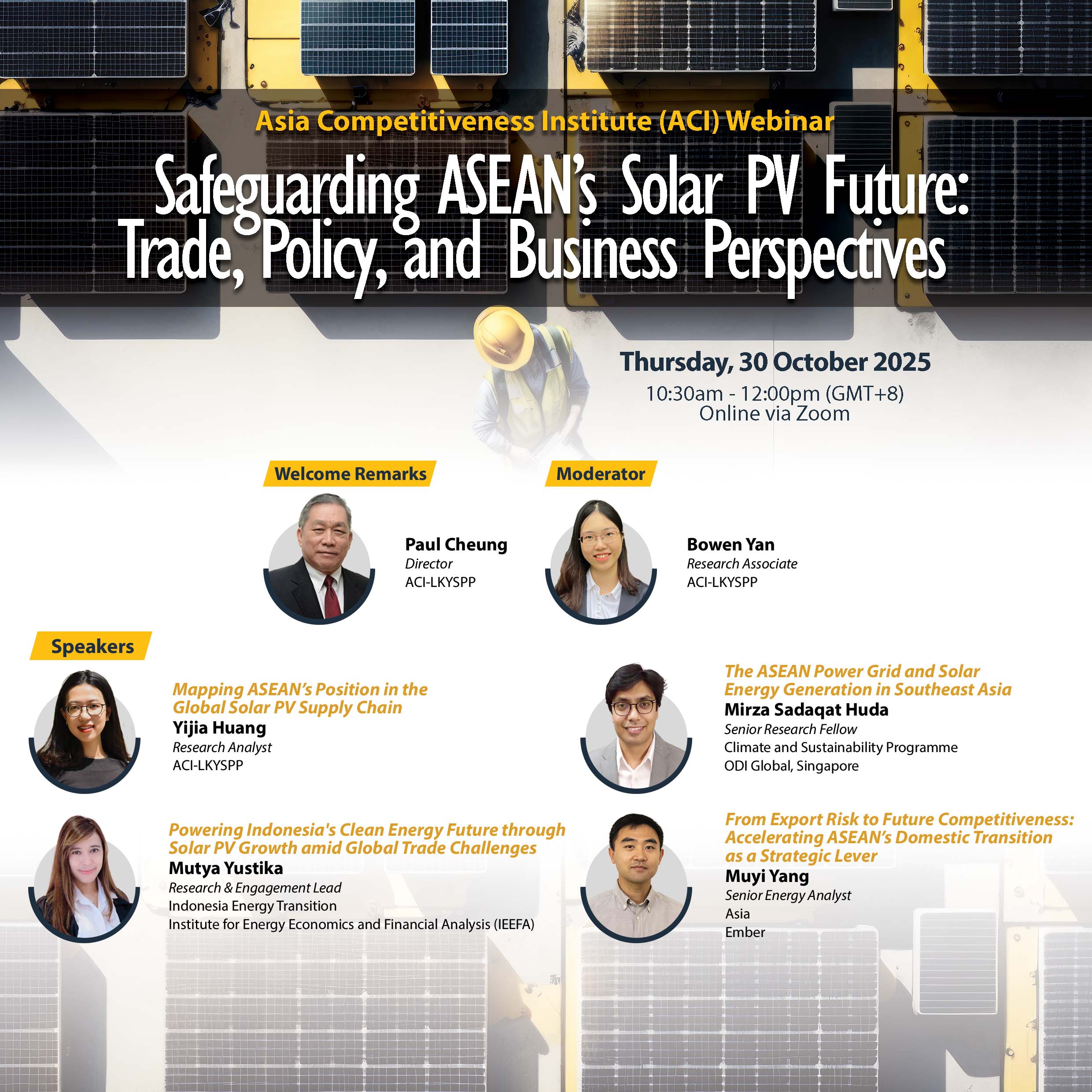Webinar: Safeguarding ASEAN's Solar PV Future: Trade, Policy, and Business Perspectives
