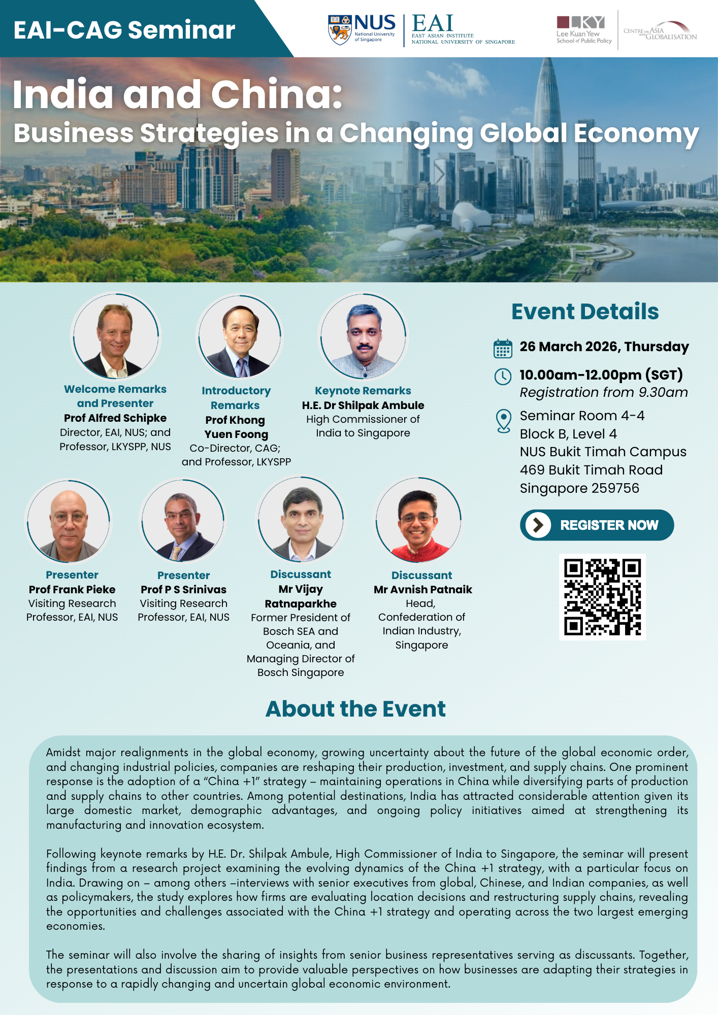 [Joint EAI-CAG Seminar] India and China: Business Strategies in a Changing Global Economy