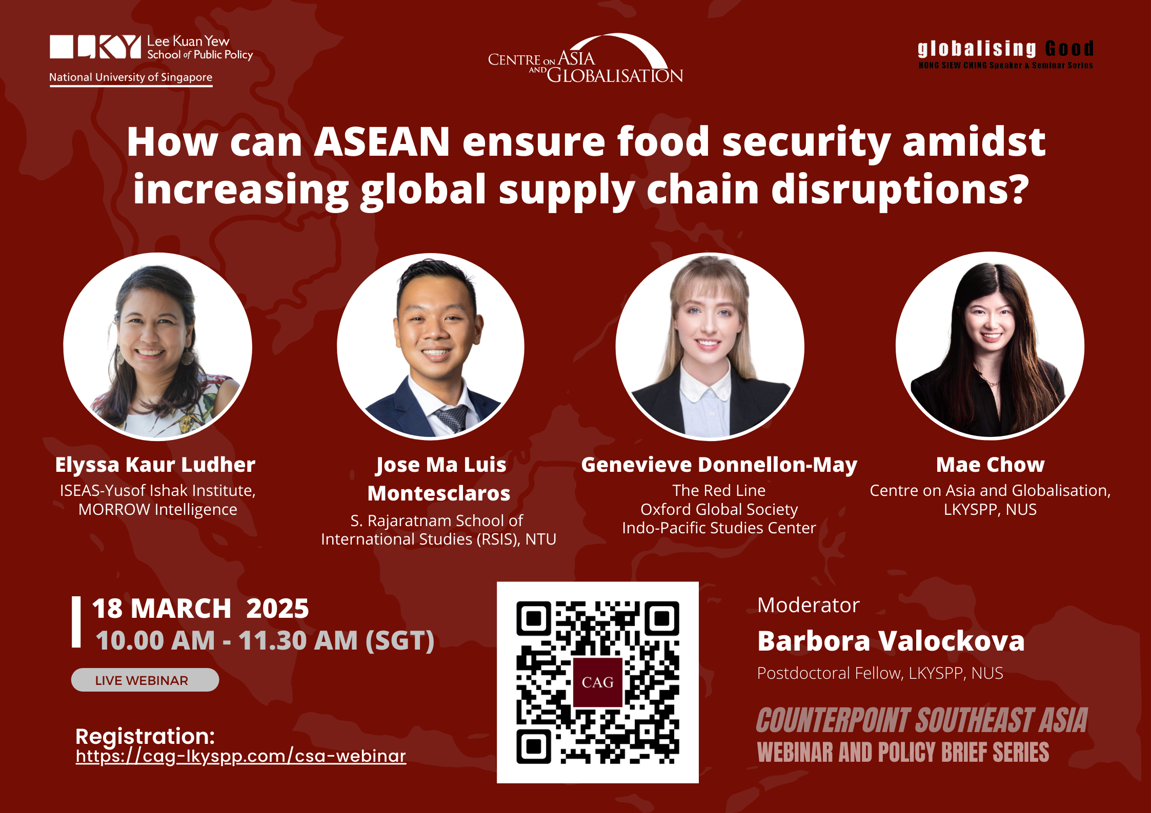 How can ASEAN ensure food security amidst increasing global supply chain disruptions?