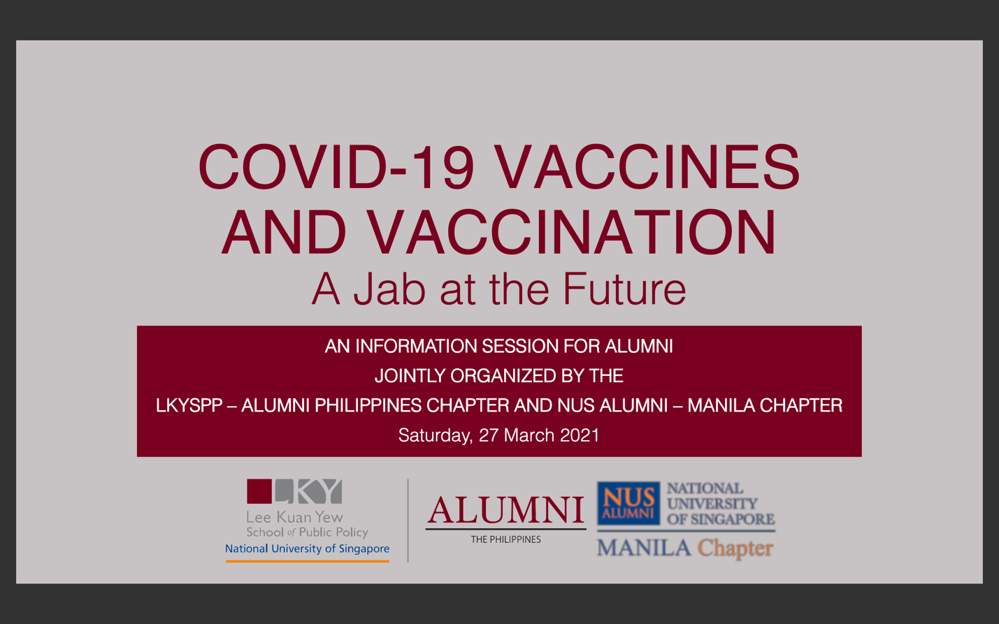 info session for alumni on covid 19 vaccines and vaccination