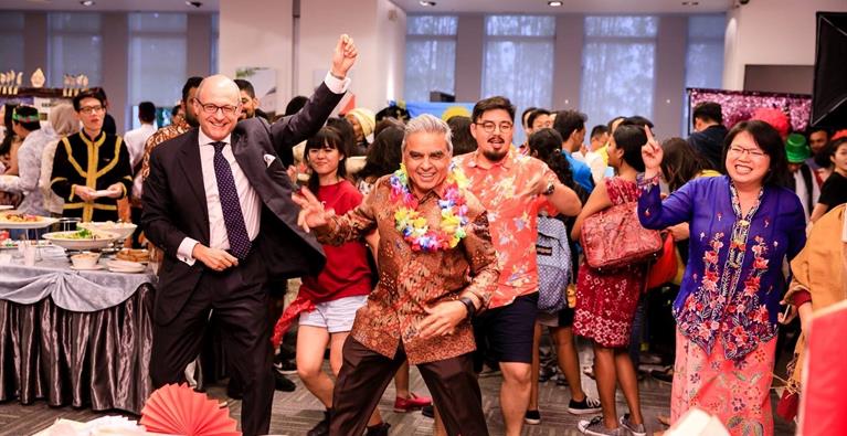 dean dancing during cultural night