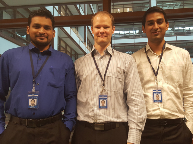 Sam interns at ADB- group photo with classmates