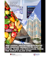 2019 Annual Indices for Expatriates and Ordinary Residents on Cost of Living, Wages and Purchasing Power for World’s Major Cities